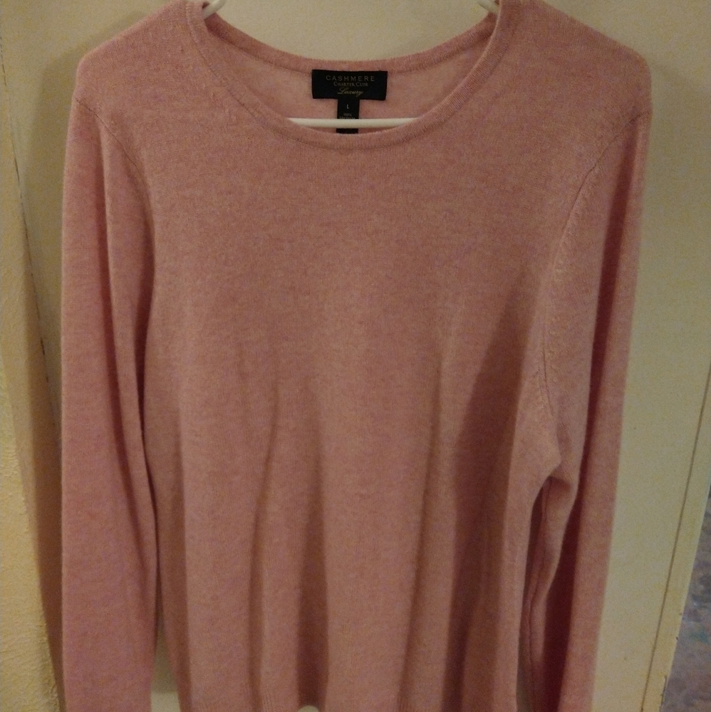 Charter club luxury size L Pink Sweater